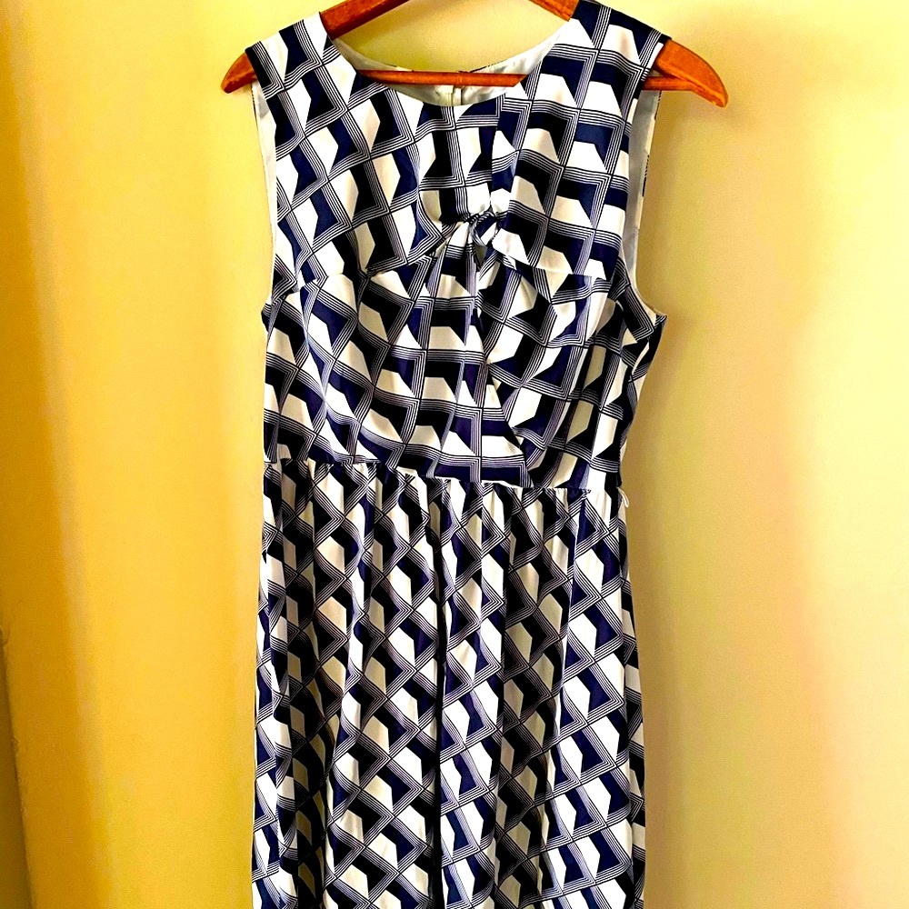 Hi There by Karen Walker blue/white dress